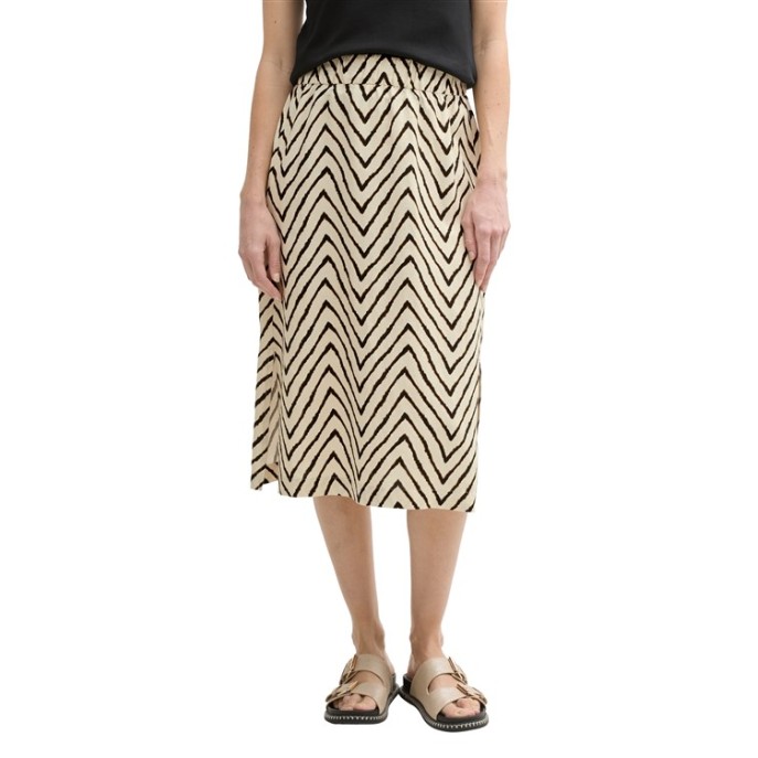 Tom Tailor rok 1046450 Zwart Ecru